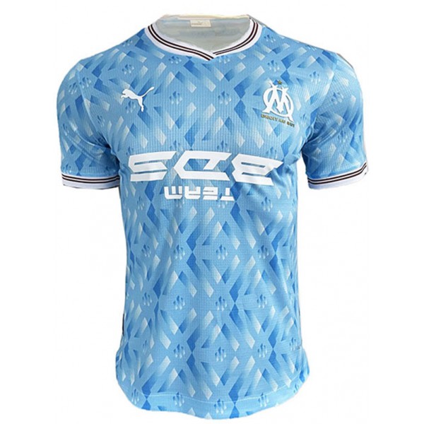 Olympique de Marseille eSport jersey soccer uniform skyblue kit men's sportswear football tops sports shirt 2023-2024